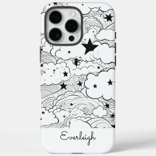 Celestial Dreams Doodles gepersonaliseerd Case-Mate iPhone Case (Achterkant)