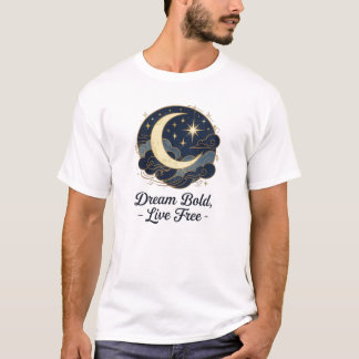 Celestial Dreams - Moon & Stars Inspirerend T-shir T-shirt