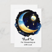 Celestial Dreamscape Boy Baby shower Bedankkaart (Voorkant / Achterkant)