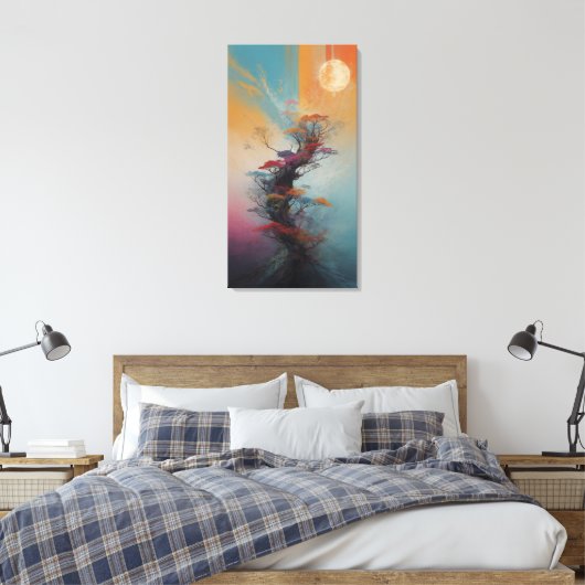 Celestial Dreamscape Canvas Prints: Een fusie van (Insitu (Slaapkamer))