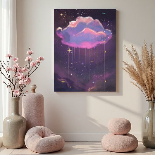 Celestial Dreamy Cloud Wall Art Canvas Afdruk