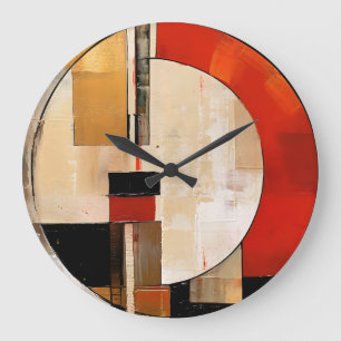 Celestial Elegance: Abstracte Exploratie in Beige Grote Klok