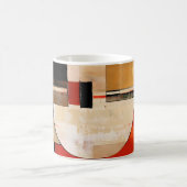 Celestial Elegance: Abstracte Exploratie in Beige Koffiemok (Center)