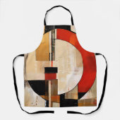 Celestial Elegance: Abstracte Exploratie in Beige Schort (Voorkant)