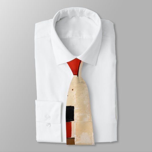 Celestial Elegance: Abstracte Exploratie in Beige Stropdas (Gebonden)