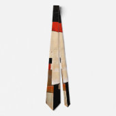 Celestial Elegance: Abstracte Exploratie in Beige Stropdas (Voorkant)