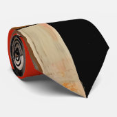 Celestial Elegance: Abstracte Exploratie in Beige Stropdas (Opgerold)