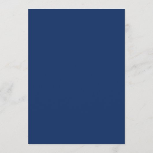 Celestial Elegant Wedding Simple Navy Blue Menu (Dos)