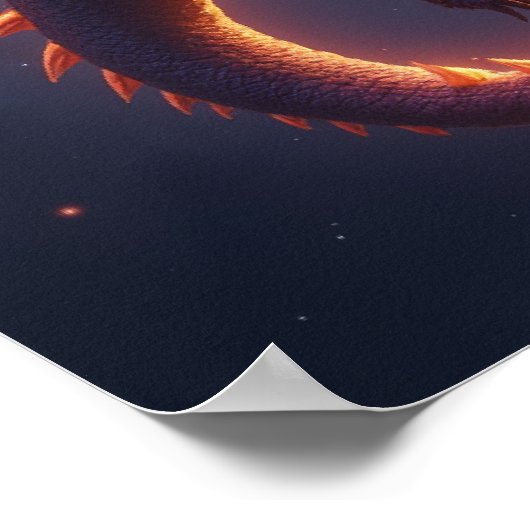 Celestial Ember Dragon Poster (Hoek)