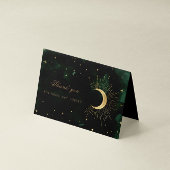 Celestial Emerald Gouden Maan Dank u Kaart