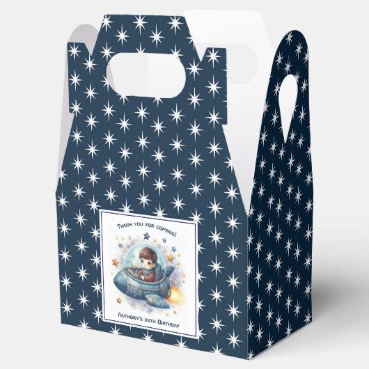Celestial Event Starfield Space Verjaardagsfeest Bedankdoosjes (Geopend)
