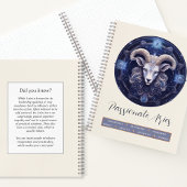 Celestial Fantasy Ram Zodiac Symbool Ram Verjaarda Notitieboek