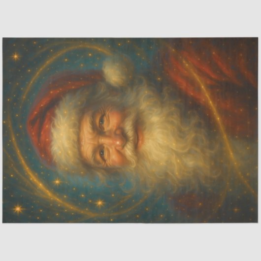 Celestial Father Christmas Decoupage Paper Tissuepapier (Voorkant)