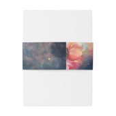 Celestial Floral Galaxy Starry Night Blue Wedding Uitnodigingen Wikkel (Achterkant Voorbeeld)