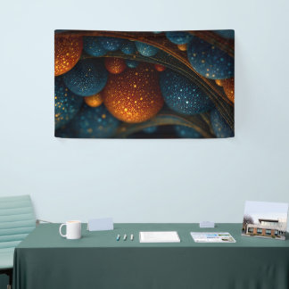 Celestial Flow: Abstracte sferen in beweging Spandoek