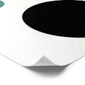 Celestial Flow: Minimalist Teal Portrait Poster (Hoek)