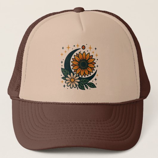 Celestial Flower Trucker Hat  Trucker Pet (Voorkant)