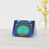 Celestial Forest Natuur Pattern Abstract Art Kaart (Gele Bloem)