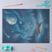 Celestial Fox & Winter Moon Gotische Fantasy Tissuepapier (Craft)