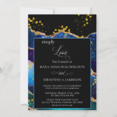 ** Celestial Galaxy Cosmos Space Nebula Wedding Kaart (Achterkant)