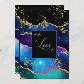 ** Celestial Galaxy Cosmos Space Nebula Wedding Kaart (Voorkant / Achterkant)