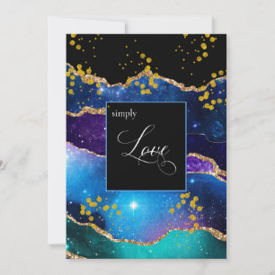 ** Celestial Galaxy Cosmos Space Nebula Wedding Kaart