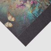 Celestial Galaxy Floral Steampunk Cat Decoupage Tissuepapier (Detail)