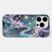 Celestial Galaxy iPhone 16 Hoesje met geometrische (Achterkant (horizontaal))