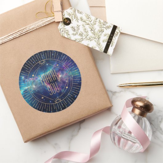 Celestial Galaxy Maan Bedankt Sticker (Geschenken)