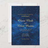 Celestial Galaxy Night Sky Theme Weddenschap Kaart (Voorkant)