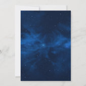 Celestial Galaxy Night Sky Theme Weddenschap Kaart (Achterkant)