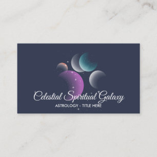 Celestial Galaxy Space Horoscope Zodiac Visitekaartje
