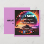Celestial Galaxy Tree Bible Study Invitation (Voorkant / Achterkant)