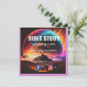 Celestial Galaxy Tree Bible Study Invitation (Staand voorkant)