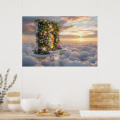 Celestial Garden: Where Waters Meet the Sky Poster (Keuken)