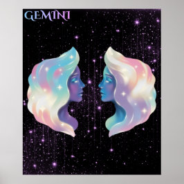 Celestial Gemini – Astrology Art Poster