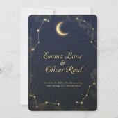 Celestial Gemini Wedding Invitation Elegant Double (Devant)
