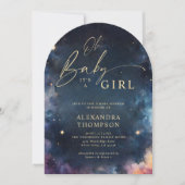 Celestial Gift Midnight Blue Star Arch Baby shower Kaart (Voorkant)