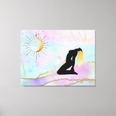 *~* Celestial Goddess Rainbow Pastel Glitter AP22 Canvas Afdruk (Voorkant)
