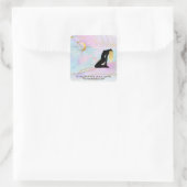 *~* Celestial Goddess Rainbow Pastel Glitter AP22 Vierkante Sticker (Tas)