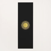 Celestial Gold Black Sun Moon Phase Gepersonalisee Yogamat (Achterkant)