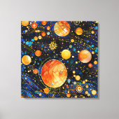 Celestial Gold Galaxy Canvas Art Afdruk (Voorkant)