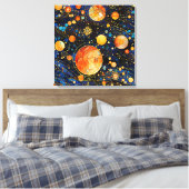 Celestial Gold Galaxy Canvas Art Afdruk (Insitu (Slaapkamer))
