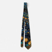 Celestial Gold Galaxy Stropdas (Achterkant)