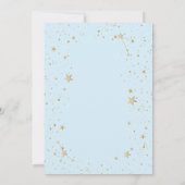 Celestial Gold Moon Stars Light Blue Kaart (Achterkant)