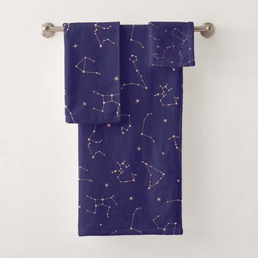 Celestial Gold Star Solareclipse Thema Bad Handdoek (Insitu)