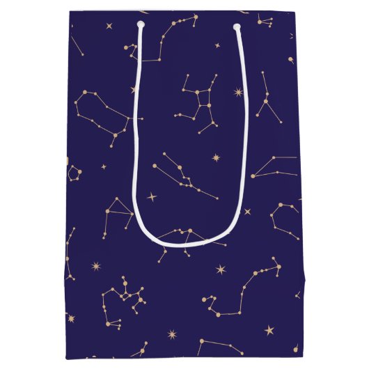 Celestial Gold Star Solareclipse Thema Medium Cadeauzakje (Achterkant)