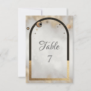 Celestial Gold Sun And Moon Galaxy Kaart