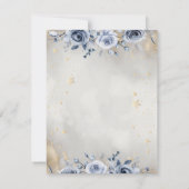 Celestial Gold Sun, Blue Moon Rozen Sterren Kaart (Achterkant)