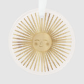 Celestial Gold Sun Happy Sunshine Boho Modern Ornament (voorkant)